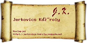 Jerkovics Károly névjegykártya
