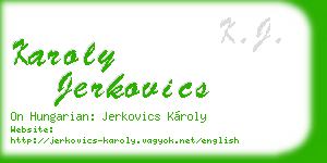 karoly jerkovics business card